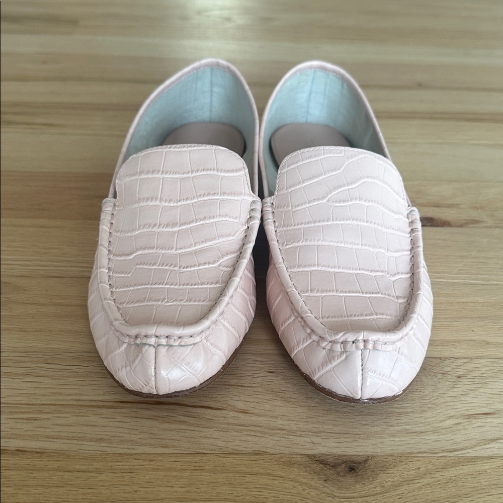 Taryn Rose Women’s Collection Diana Croc Leather Loafer Light Pink Size 8.5 - Picture 2 of 9